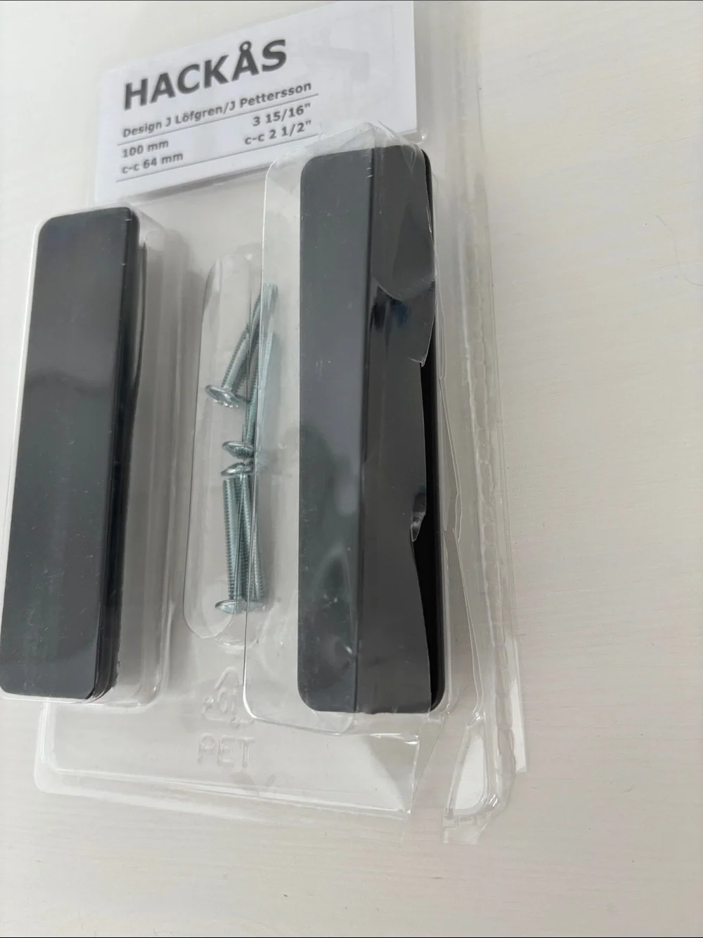 IKEA HACKAS Handle Sets (4) NWT